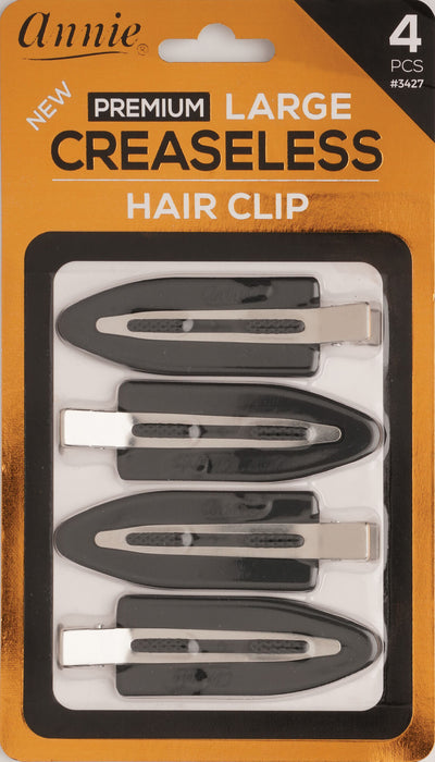 Premium Large Creaseless Hair Clips Black #3427