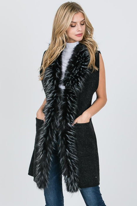 Fashion Collection Long Fur Vest #AV287 (PC)