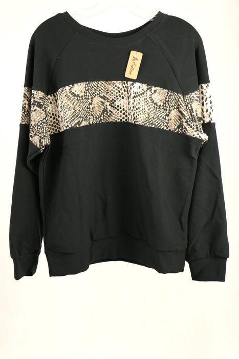 Snake Skin Long Sleeve Shirt and Legging Set / Large/XLarge / Black #AO1283 (PC)