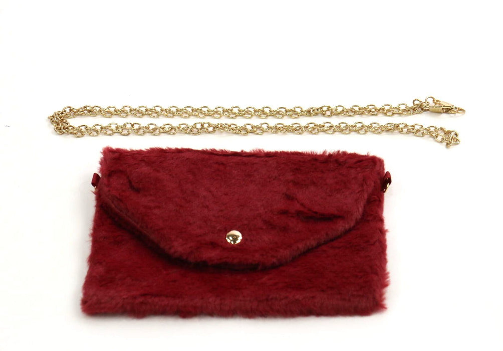 Small Furry Bag with Attachable Chain #BG021D