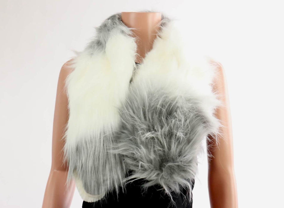 Two-tone Fur Scarf  #FSS20404 (PC)