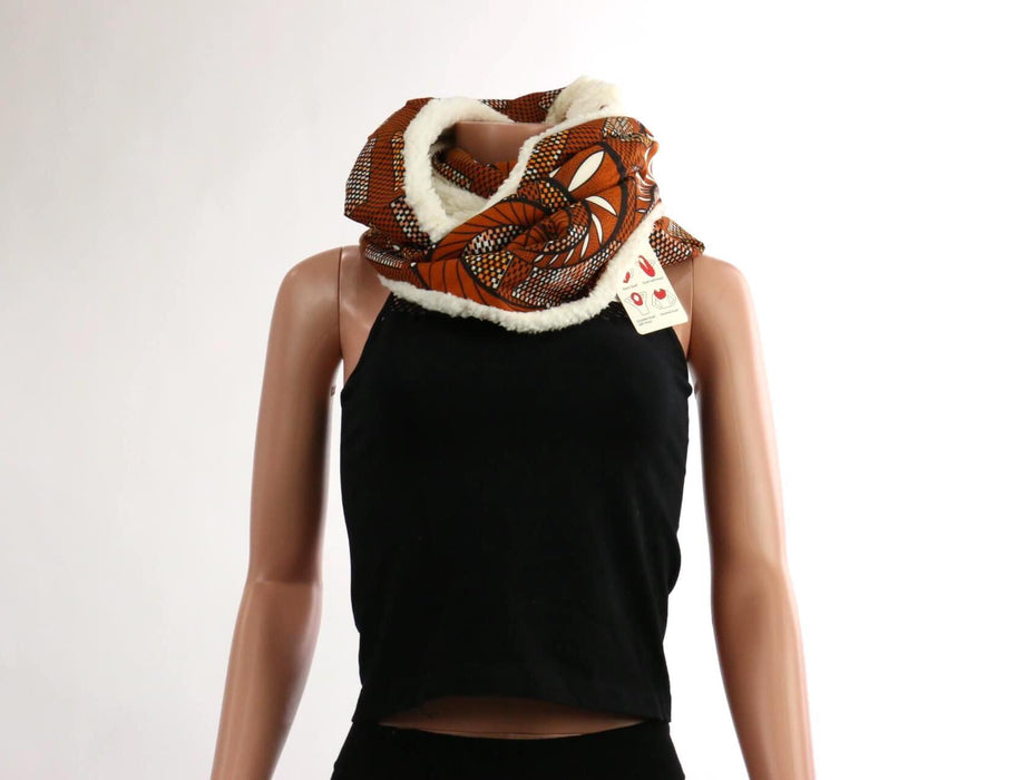 Furry Infinity Scarf with Design #KM2448 (PC)