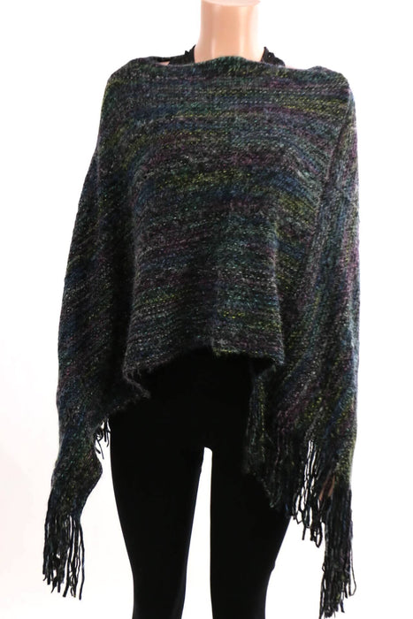 Poncho with Frills / Dark Multicolor#PC1021 (PC)