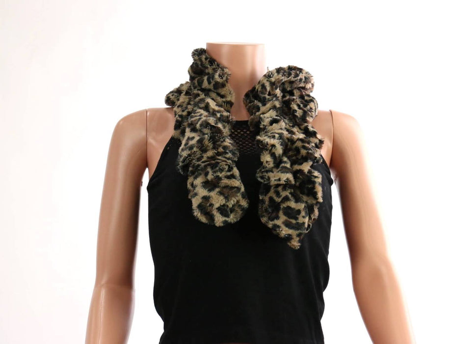 Cheetah Print Furry Scarf #SCA2 (PC)