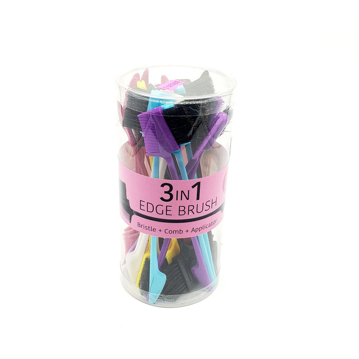 AB 3 in 1 Edge Brush Plastic Point #ABR0243 (60PC/Jar)