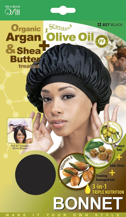 Organic Bonnet / Black #827 (12 PACKS)