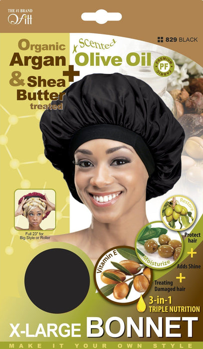 Organic X-Large Bonnet / Black #829 (12 PACKS)