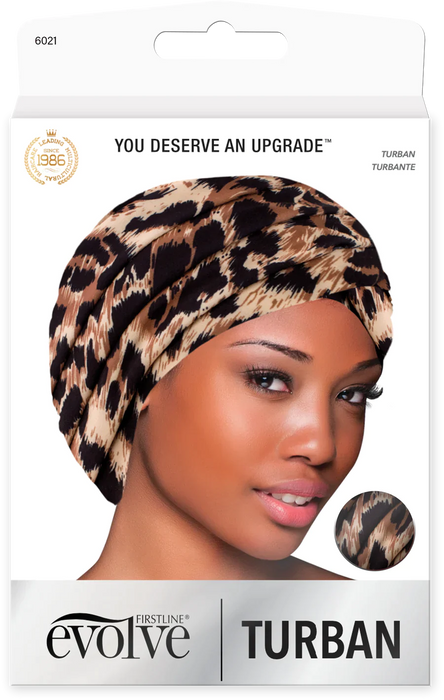 Evolve Silky Turban Animal Print #6021