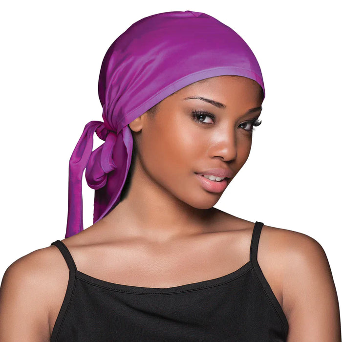 Evolve Satin Wrap Cap Purple #4409