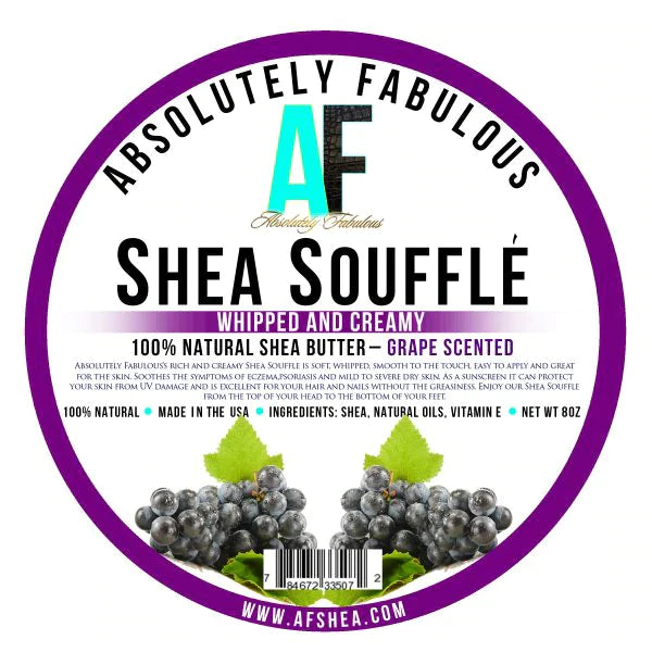 Shea Souffle Whipped And Creamy 100% Natural Shea Butter 8oz