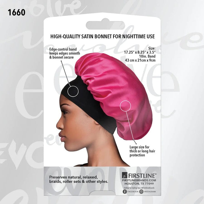 Evolve Satin Wide-Edge Bonnet / Fuchsia #1660