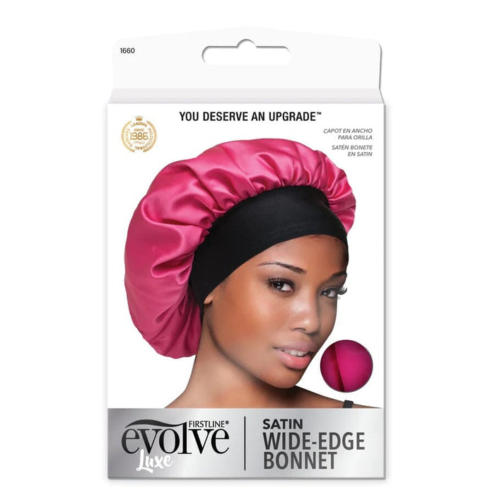 Evolve Satin Wide-Edge Bonnet / Fuchsia #1660