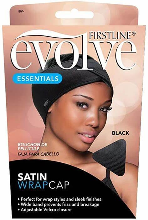 Evolve Satin Wrap Cap / Black #806