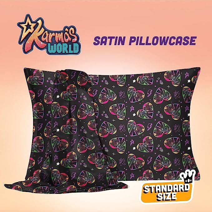 Karma's World Satin Pillowcase / Black & Pink #1104